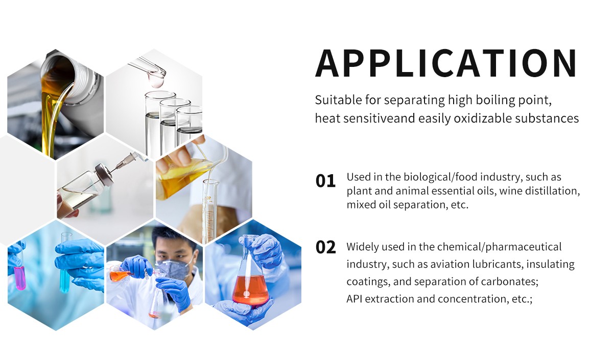 Large Laboratory Essential Hemp Oil Extraction Fractional Short Path Essential Oil Distillation Equipment