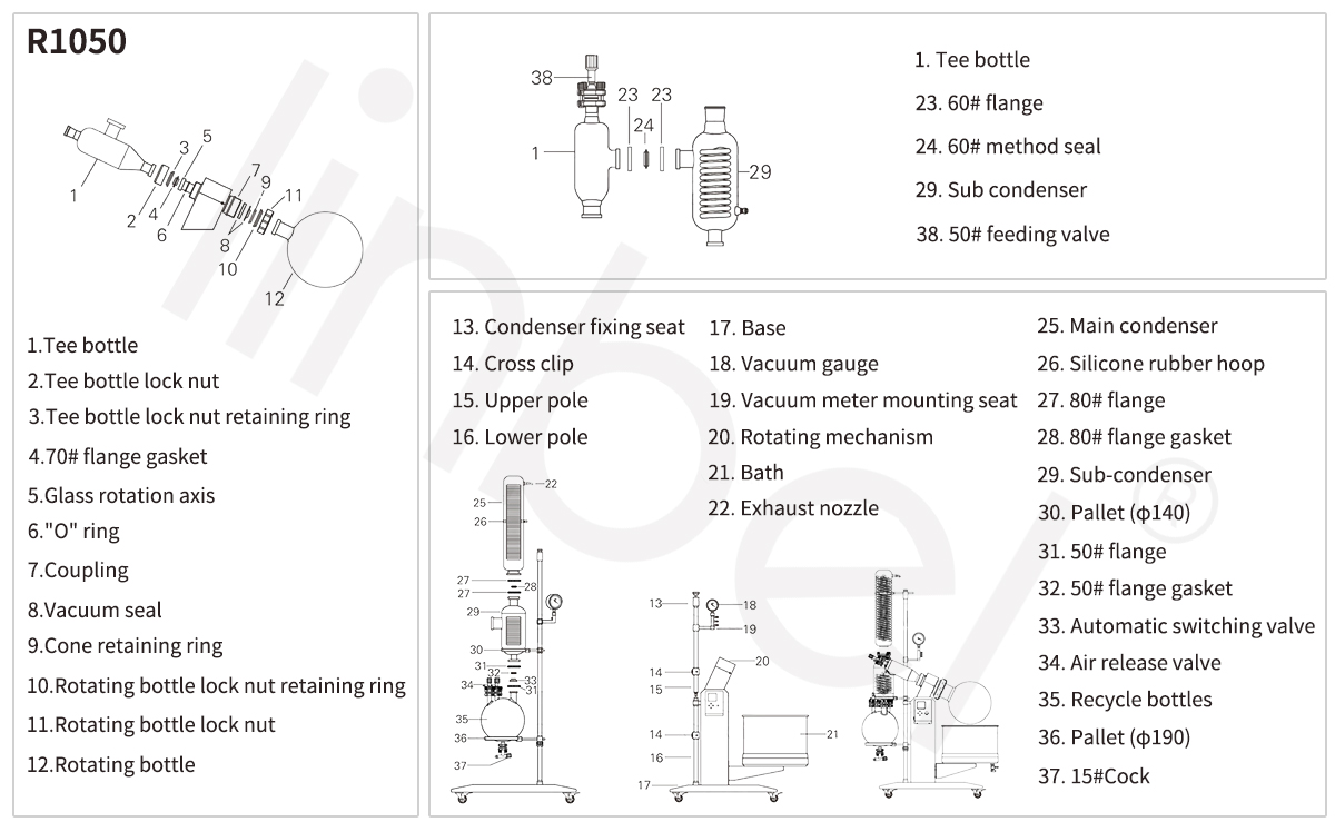 50L lab crystallizer perfume laboratory equipment rotary evaporator