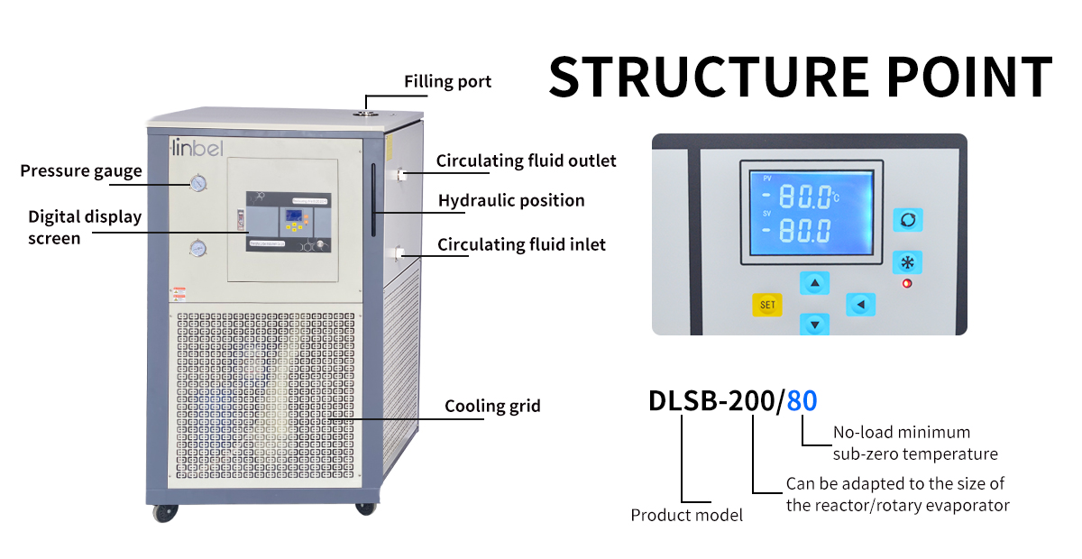 200L -80 degrees glycol water cooled recirculating chiller ultra low temperature air chiller