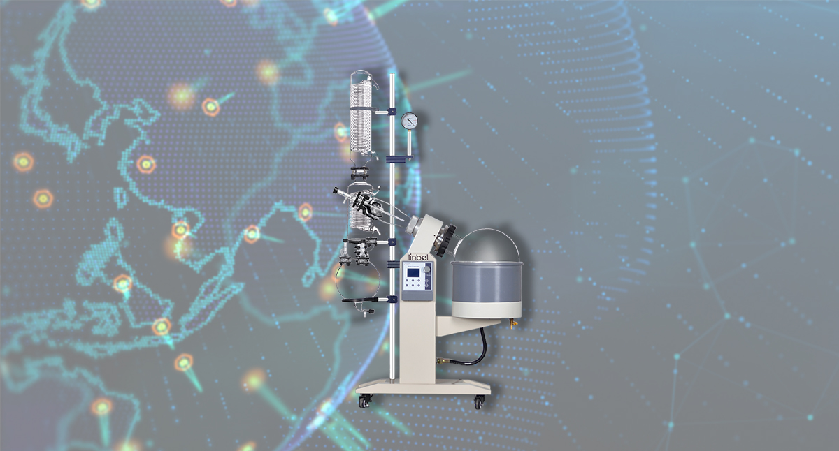 The working principle of a rotary evaporator.
