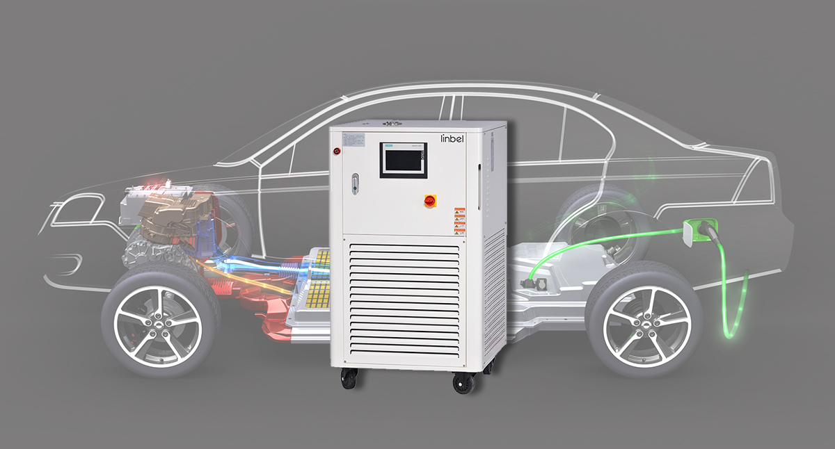 Liquid chiller used in electric vehicle charging stations.